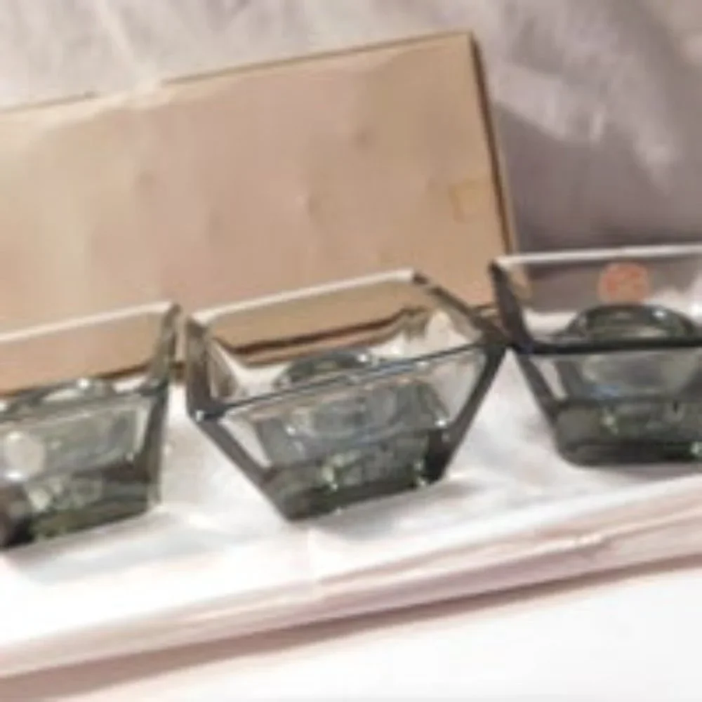 Vintage HOLMEGAARD Glass Candle Holders
